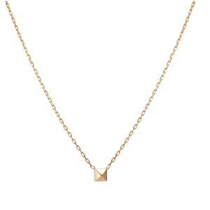 Aurate 14K Yellow Gold Pyramid Necklace